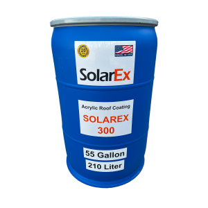 Acrylic Cool Roof Coating In Bulk - SOLAREX 300 - 55 gal Drum- Reflective Roof Coating/Paint