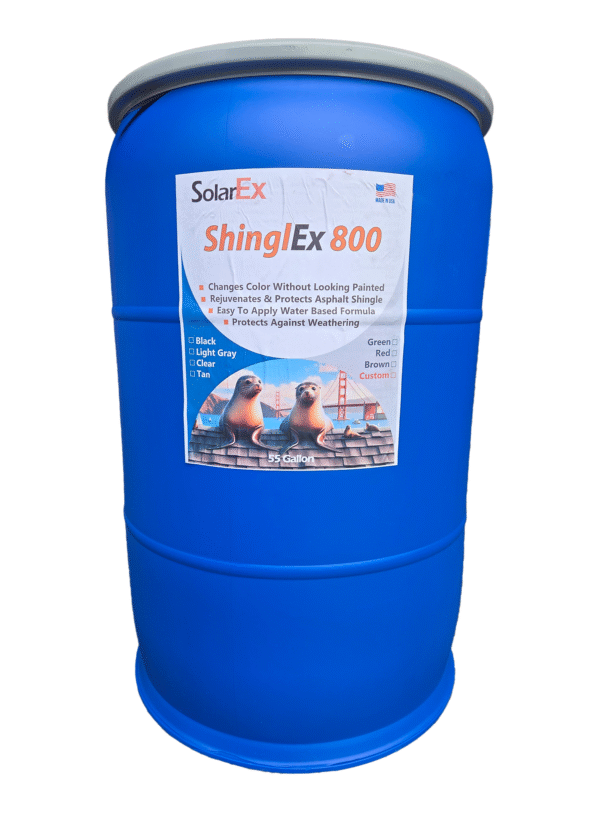 Shingle Sealer / Rejuvenator in Bulk- 55 gal Drum - ShinglEx 800 - Free Shipping in United States - Just $0.30-$0.60 / sq. ft.