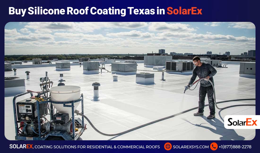 Buy Silicone Roof Coating Texas in SolarEx