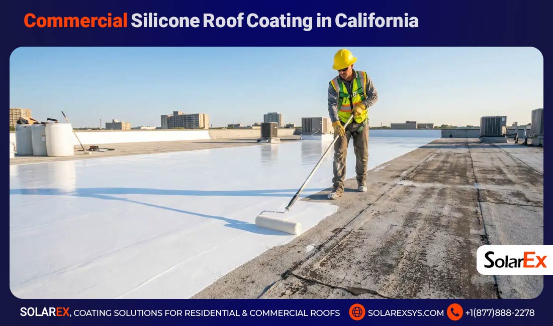 Commercial Silicone Roof Coating in California