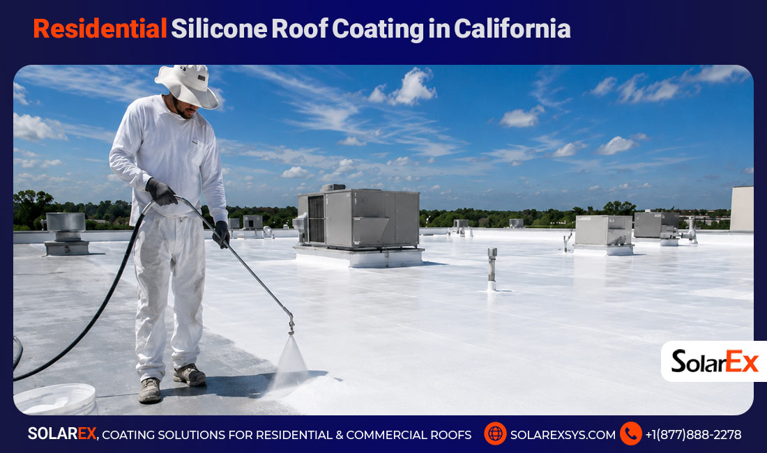 Residential Silicone Roof Coating in California