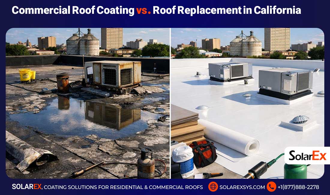 Commercial Roof Coating vs. Roof Replacement in California