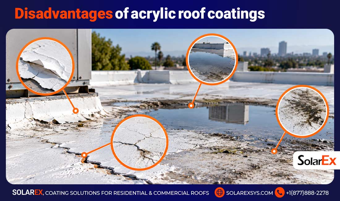 Disadvantages of acrylic roof coatings